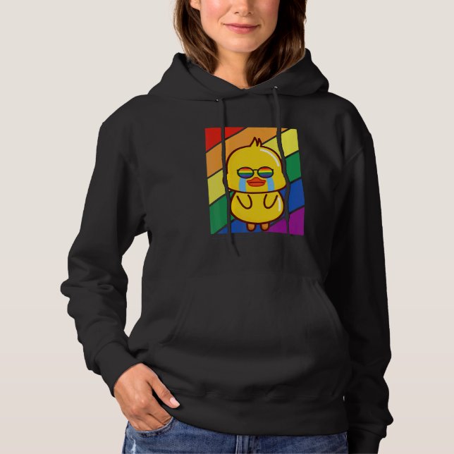 LGBTQ Flag Gay Pride Month Rainbow Sad Duck LGBT G T Shirt (Framsida)