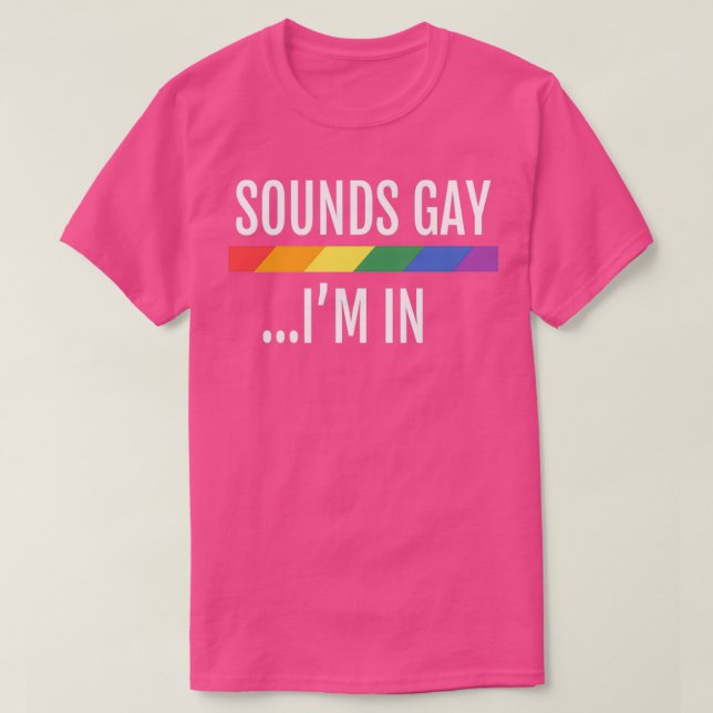 LGBTQ Flagga Ljud Gay IIm 1 T Shirt (Design framsida)