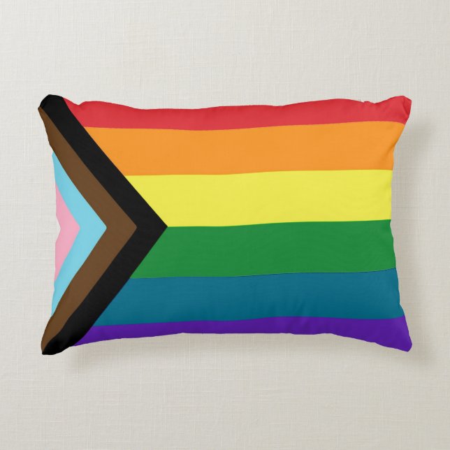 LGBTQ-Flagga Prydnadskudde (Framsidan)