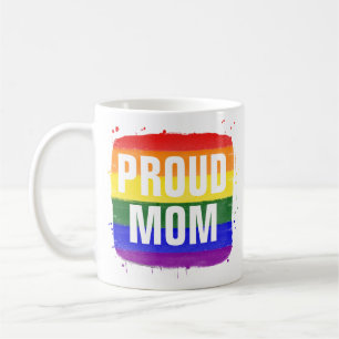LGBTQ Flagga Stolt Mamma Kaffemugg