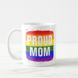 LGBTQ Flagga Stolt Mamma Kaffemugg