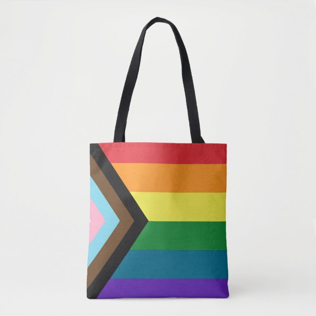 LGBTQ Flagga Tote Bag Tygkasse (Framsida)
