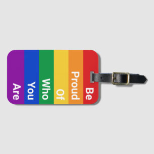 LGBTQ+-Flagga, var stolt över vem du är Bagagebricka