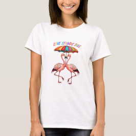 LGBTQ flamingos som står på ett skonsamt sätt unde T Shirt
