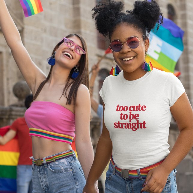 LGBTQ för söt för att vara rak T Shirt (Skapare uppladdad)