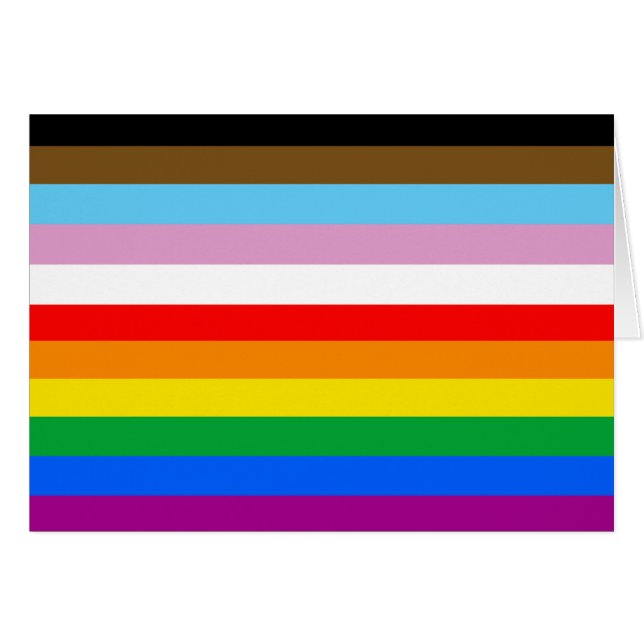 LGBTQ+ Förbistrifter för framsteg Hälsningskort (Framsidan Horizontal)