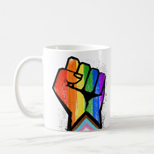 LGBTQ-FRAMSTEG PRIDE NÄVSTÄRK KAFFEKOPP (Vänster)