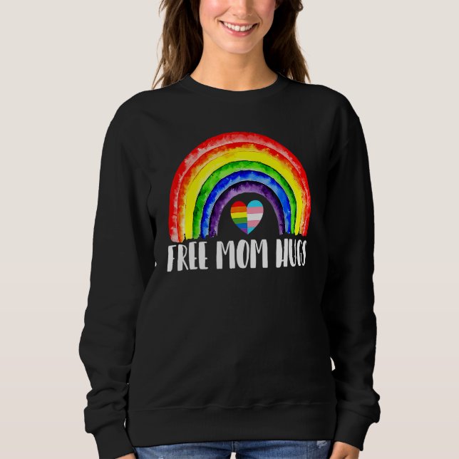 Lgbtq Free Mamma Hugs Gay pride Lgbt Ally Rainbow  T Shirt (Framsida)