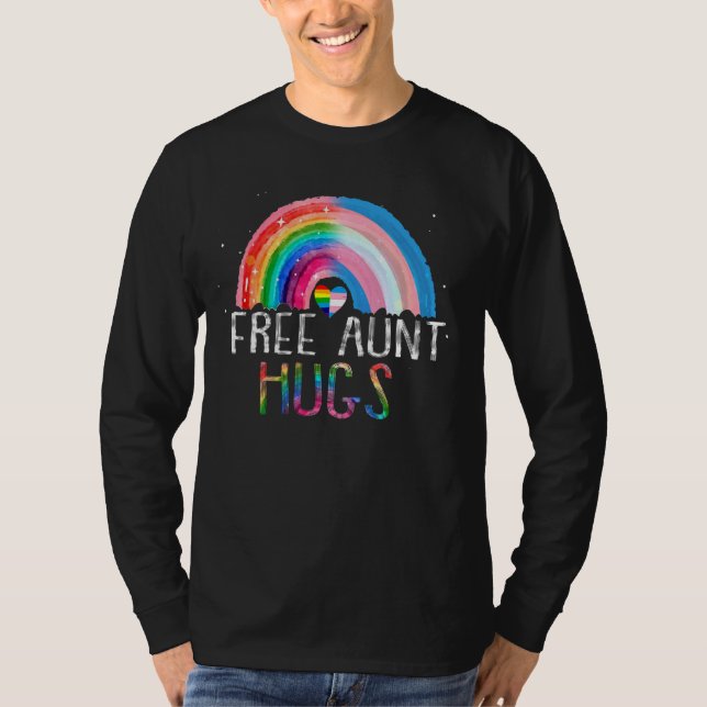 Lgbtq Free Moster Hugs Gay pride Lgbt Ally Rainbow T Shirt (Framsida)