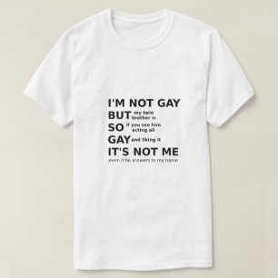 LGBTQ, Gay Gay Gift Idea Black Text T Shirt