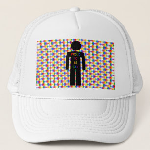 LGBTQ Gay Man Silhouette och Rainbow Manar Keps
