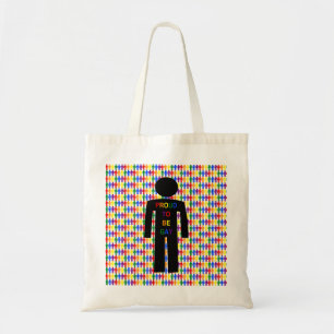 LGBTQ Gay Man Silhouette och Rainbow Manar Tygkasse