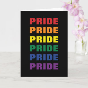 LGBTQ Gay Pride Anpassningsbar Upprepad Text Kort
