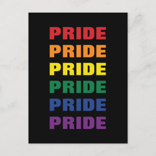LGBTQ Gay Pride Anpassningsbar Upprepad Text Vykort