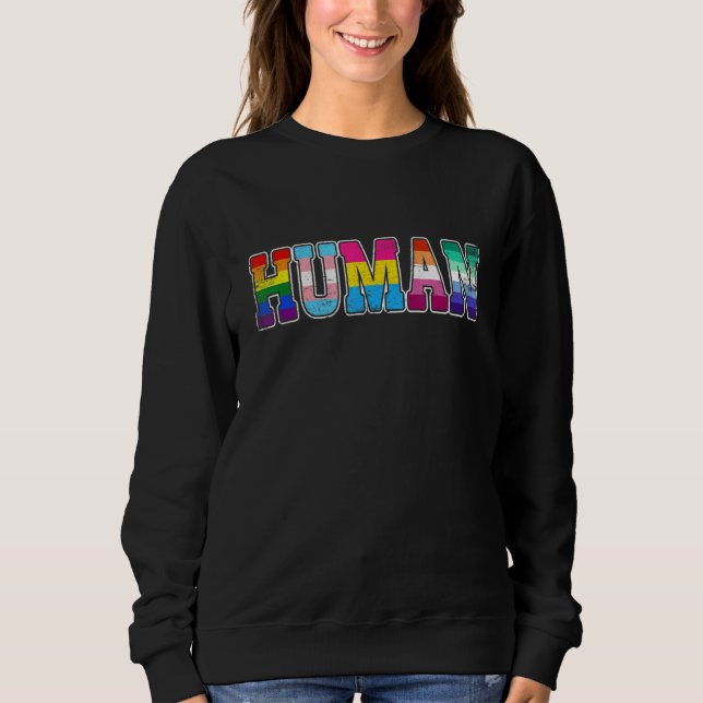 Lgbtq Gay pride Human Ally Bi Bisexual Trans Queer T Shirt (Framsida)