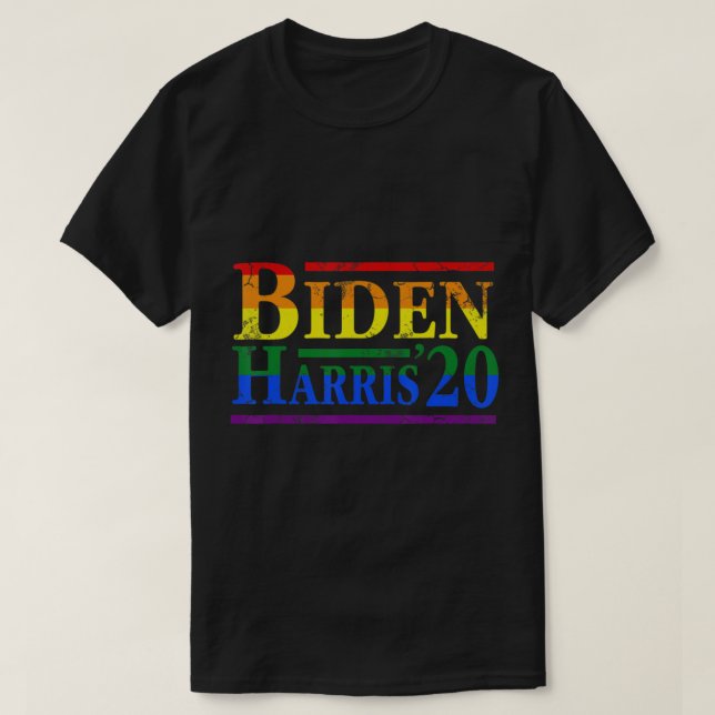 Lgbtq Gay pride Joe Biden Kamala Harris Anti Trump T Shirt (Design framsida)