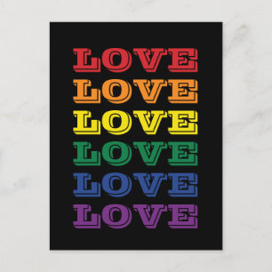 LGBTQ Gay Pride Kärlek Anpassningsbar Upprepad Tex Vykort