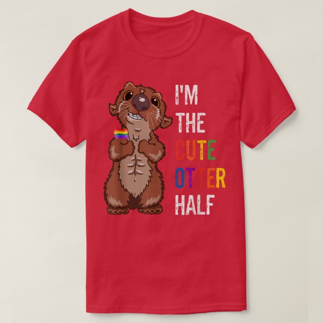LGBTQ Gay pride Month Par I är Cute O T Shirt (Design framsida)