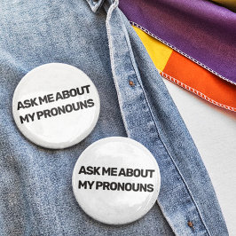 LGBTQ-gender-vätska fråga mig om min uttalandeanpa Knapp