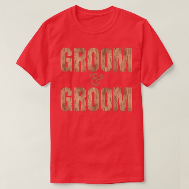 LGBTQ Groom och Groom WeddingMarriage Apparat för T Shirt (Design framsida)