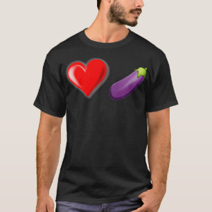 LGBTQ Heart Eggplant Emoji T Shirt