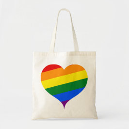 LGBTQ-hjärtaregnbåge Tygkasse