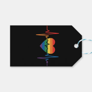 LGBTQ Hjärtslag Hjärtstolt Pride Hbtq Lesbisk Tran Presentetikett