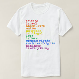 LGBTQ-Höger Vetenskapen är verklig Kärlek är Kärle T Shirt