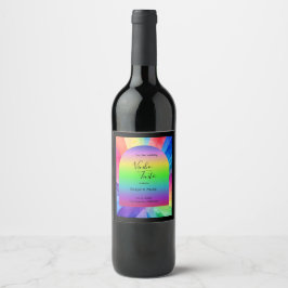 Lgbtq Human höger bröllop Vinflaska Etikett