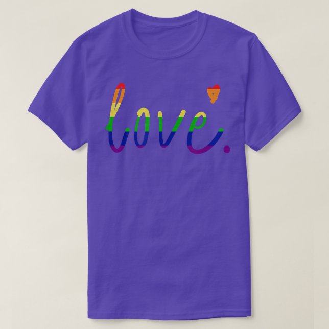 LGBTQ+ inspirationsinriktat PRIDE Kärlek Regnbågsk T Shirt (Design framsida)