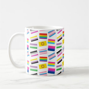 Lgbtq jämlikhet flaggor lgbtq sömlös flagga mönste kaffemugg