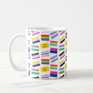 Lgbtq jämlikhet flaggor lgbtq sömlös flagga mönste kaffemugg
