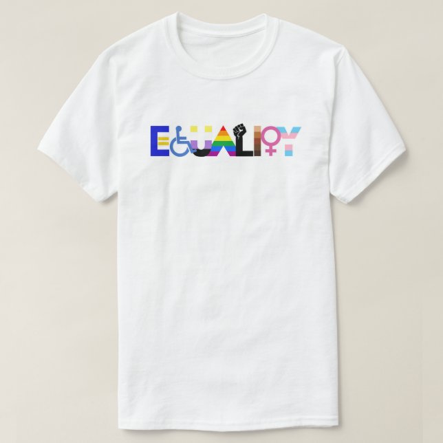 LGBTQ+ Jämställdhet T Shirt (Design framsida)