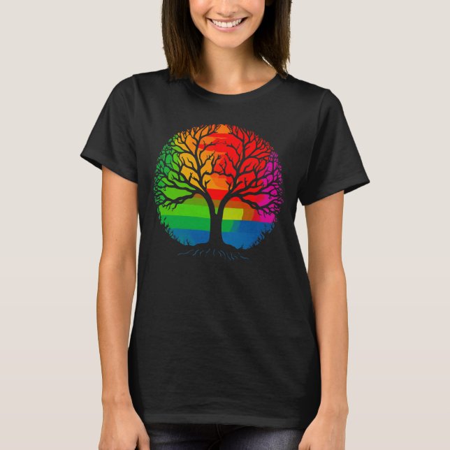 LGBTQ+ Jämställdhet träd T Shirt (Framsida)