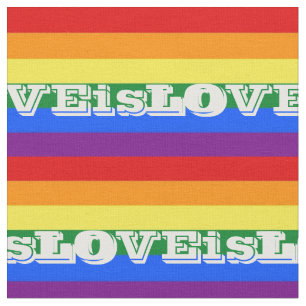 LGBTQ KÄRLEK är KÄRLEK Rainbow Tyg