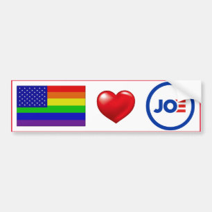 LGBTQ Kärlek Joe Biden! Bildekal