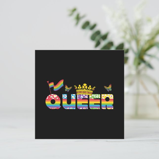 LGBTQ - Kö - Regnbåge Färg (Stående Fram)