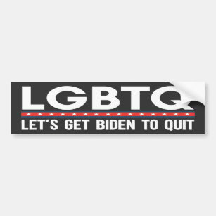 LGBTQ Låt oss att hämta Biden för att avsluta Anti Bildekal