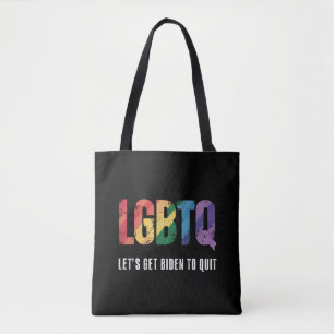 LGBTQ Låt oss få Biden att sluta med Gay Pride Tygkasse