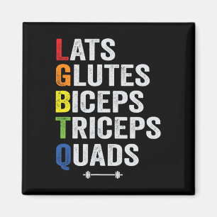 Lgbtq Lats Glutes Biceps Triceps Quads Weigh Magnet