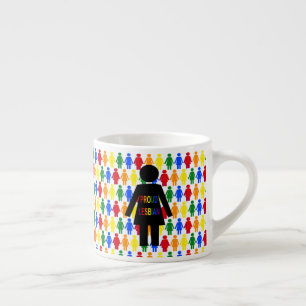 LGBTQ Lesbisk Silhouette och Rainbow Dam Espressomugg