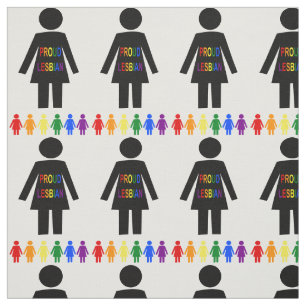 LGBTQ Lesbisk Silhouette och Rainbow Dam Tyg