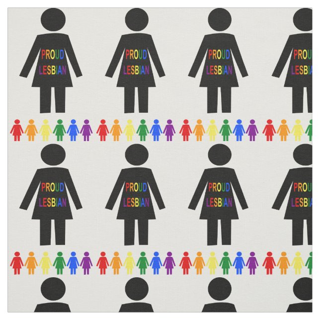 LGBTQ Lesbisk Silhouette och Rainbow Dam Tyg (Provkarta)
