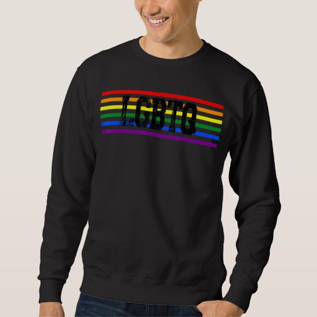 Lgbtq Lgbtq Rainbow Lgbt 1 Lång Ärmad Tröja (Framsida)