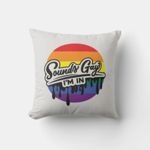 LGBTQ Ljud Gay, jag är i Regnbåge PRIDE Kudde
