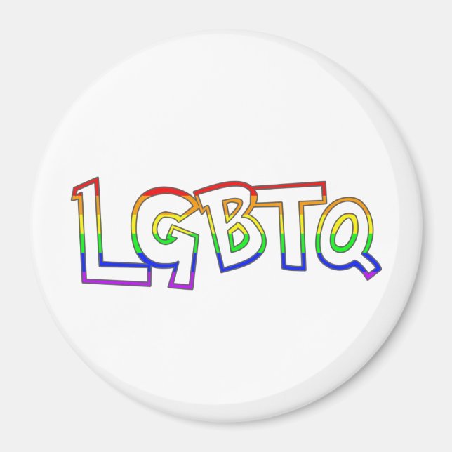 LGBTQ-Märkre | HBT-Pride+ Magnet (Framsidan)