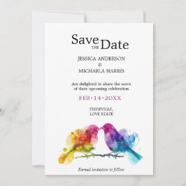 LGBTQ+ med QR-kod Regnbågslovfåglar Spara Datumet