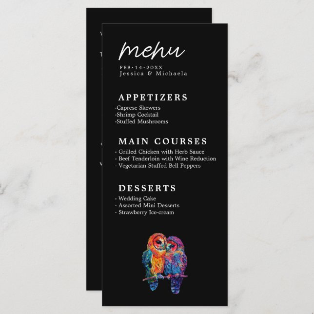 🌈 LGBTQ+ MENU + Textbudgetens externa enhet Meny (Fram/baksida)