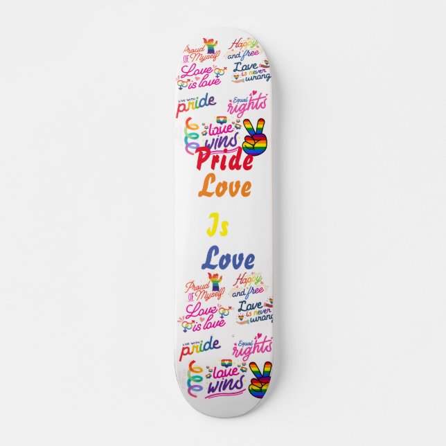 LGBTQ MINI SKATEBOARD BRÄDA 18,5 CM (Framsida)