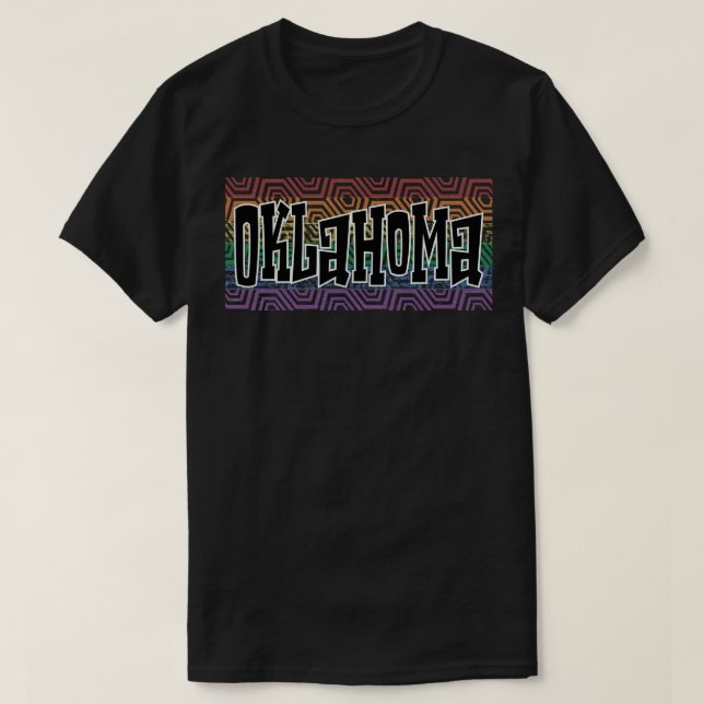 LGBTQ MÖNSTER USA OKLAHOMA T SHIRT (Design framsida)